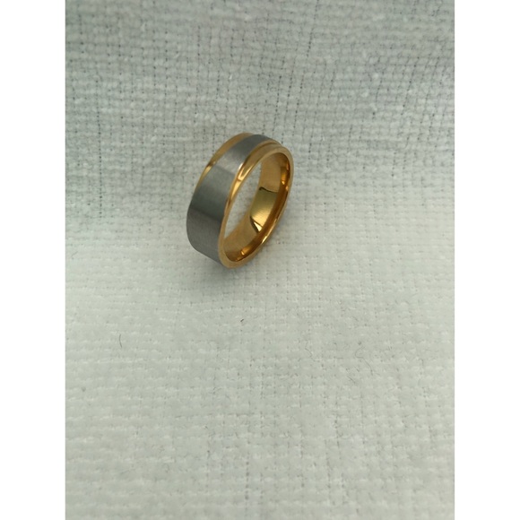 Men's Gold & Silver Stainless Band Ring - Picture 3 of 7